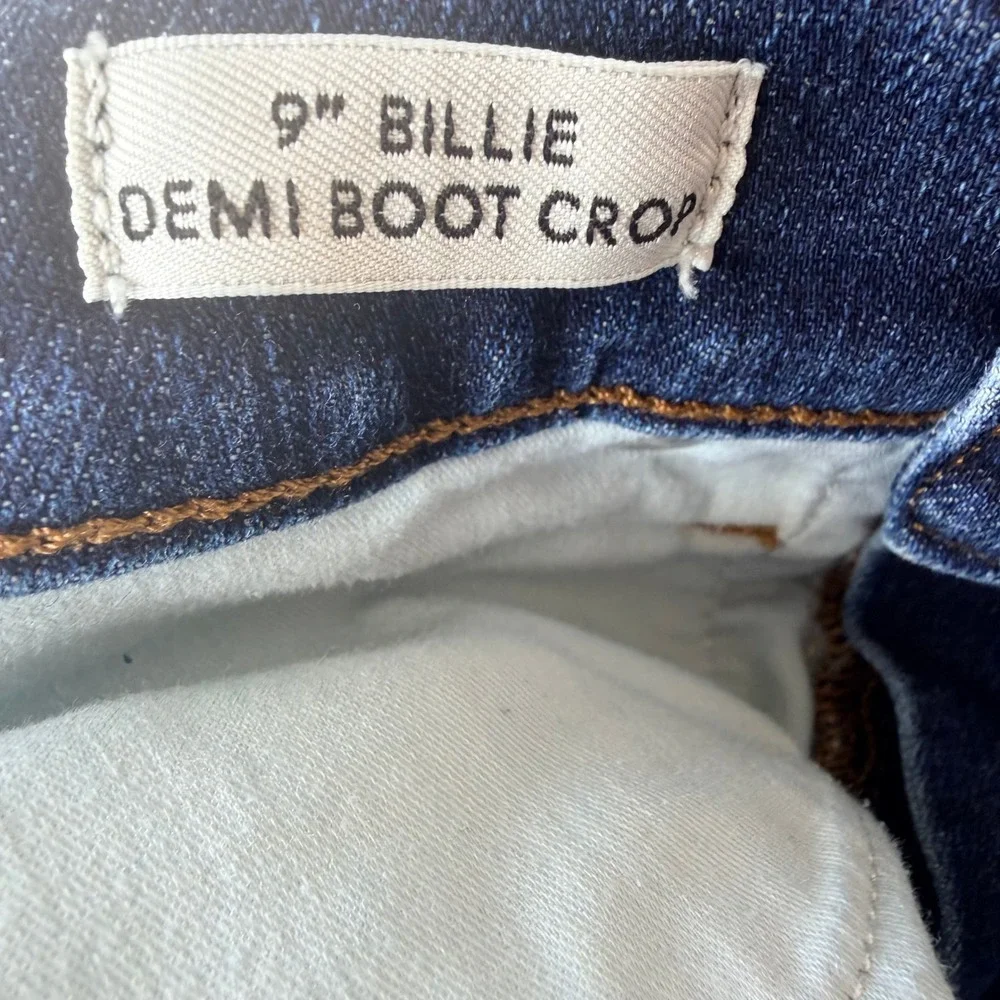 J.Crew Womens 27 9' Billie Demi Boot Crop Jeans Dark Wash High Rise Denim